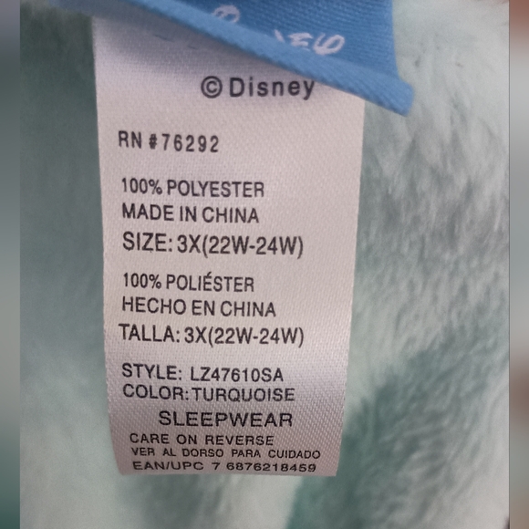 Disney Mint and White Olaf Pajama Set - Picture 3 of 5